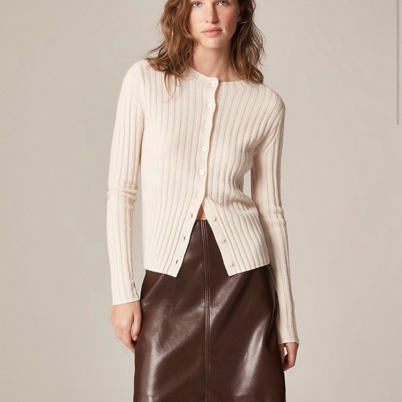J. Crew Sweaters - J CREW Wide-rib cashmere cardigan CO325 $178